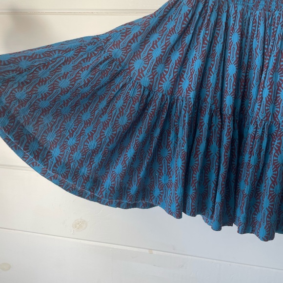 Free People Sweet Annie Mini Dress XS Tiered Cotton Boho Summer - Picture 8 of 12